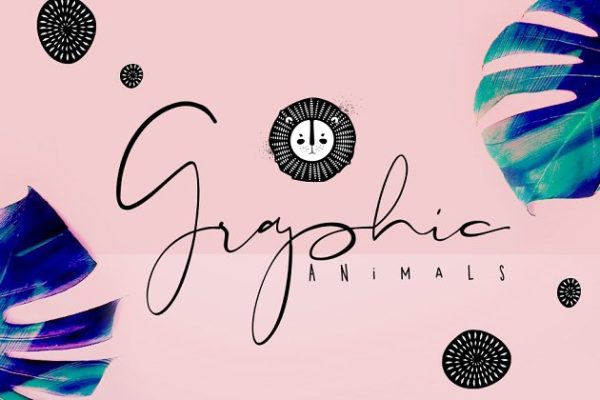 动物工艺装饰图案插画 Graphic Animals