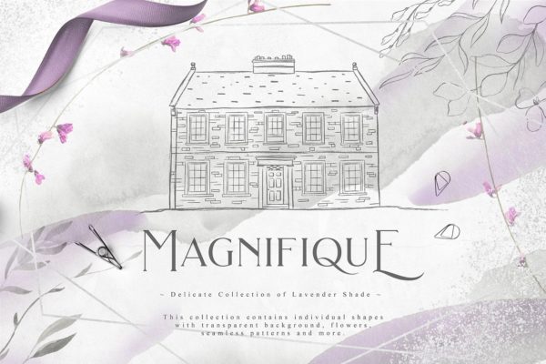 诗情画意手绘水彩元素汇总 Magnifique Watercolor Collection