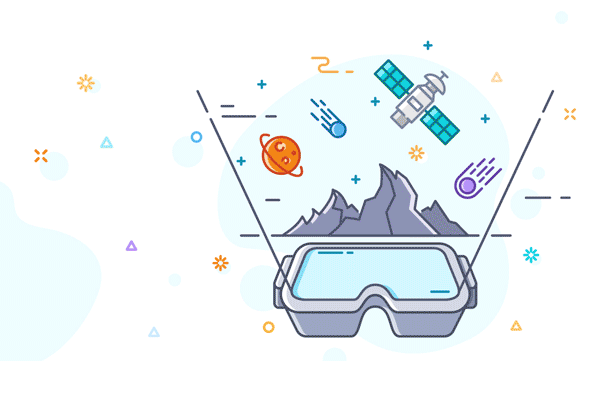精品：AR和VR等科技概念设计插画插图素材精选包文件[Ai,Sketch,fig]