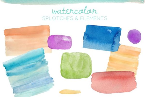 水彩插画元素汇总 Watercolor Elements