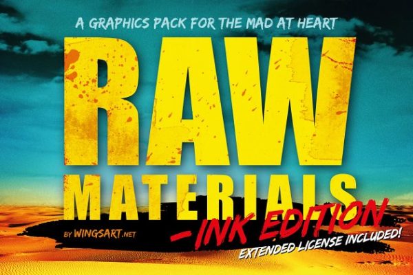 墨水手绘插画元素汇总 Ink and Illustration Elements Bundle