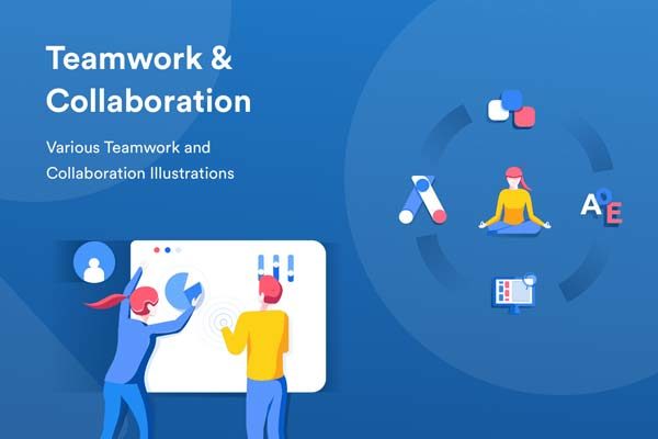 精品：团队合作创意相关主题矢量插画汇总 [Ai,Sketch]