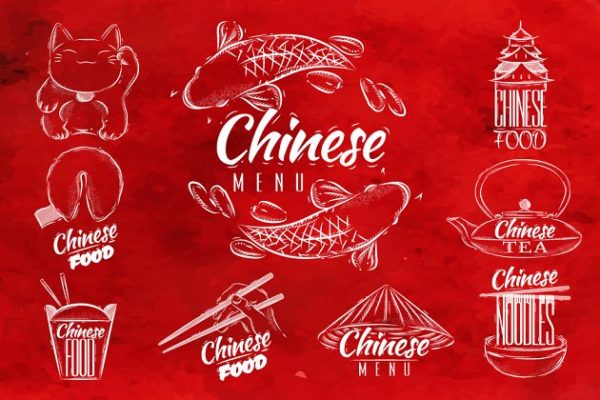 中国传统食物标志插图汇总 Chinese food signs