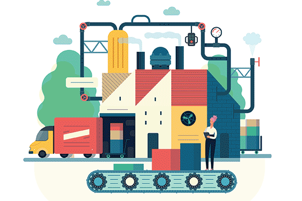 互联网多种商业业务概念扁平化插画文件[Ai]