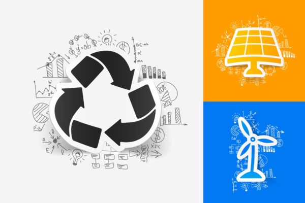 9款回收标志贴纸&手绘商业公式便签 9 RECYCLE STICKERS
