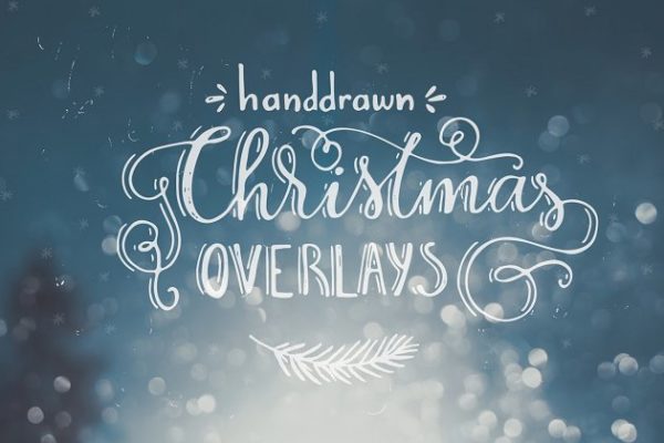 手绘圣诞照片加工叠层素材精选 Handdrawn Christmas Photo Overlays