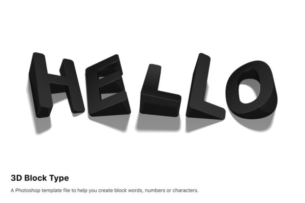 135个3D逼真立体字母PSD模板汇总 3D Block Typo 135 psd
