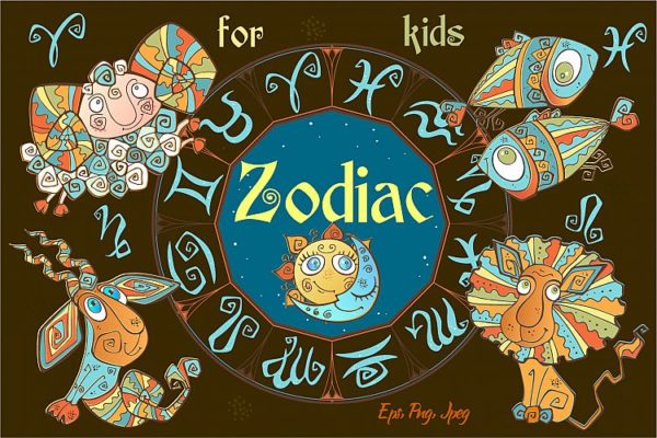 创意可爱风格十二星座插画汇总