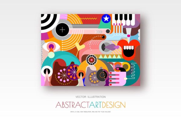 抽象创意艺术插画矢量素材精选v1 Abstract Art vector illustration