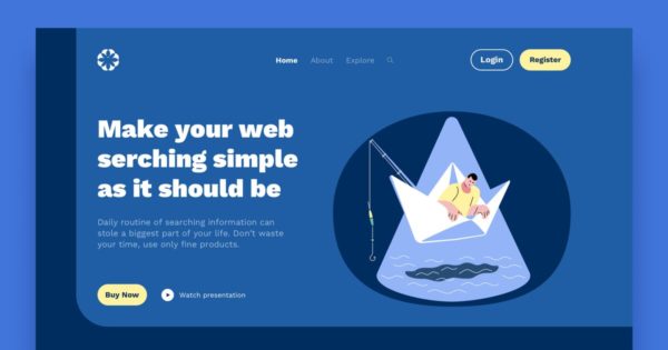 网站着陆页设计船钓矢量插画素材精选 Boat Landing Page Illustrations