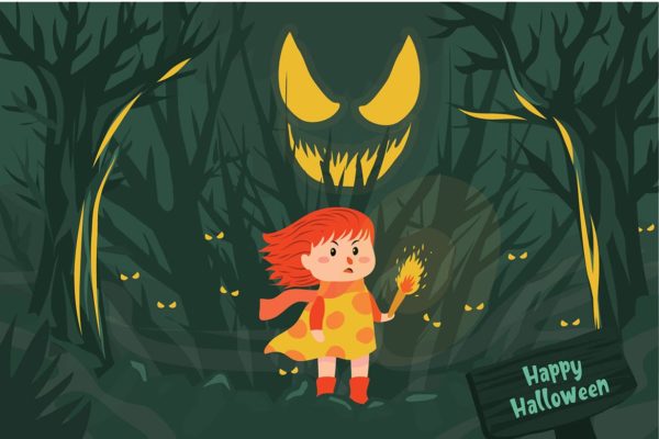 万圣节节日主题活动矢量插画素材精选 Halloween – Vector Illustration