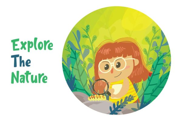 探索自然主题矢量插画素材精选 Explore Nature – Vector Illustration