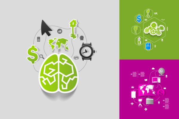 9个商业信息图形贴纸矢量图 9 business sticker infographics