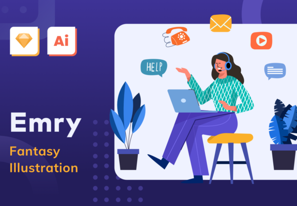 蚂蚁素材精选下午茶：6个优秀的梦幻场景矢量插画素材精选文件[Sketch,Ai]