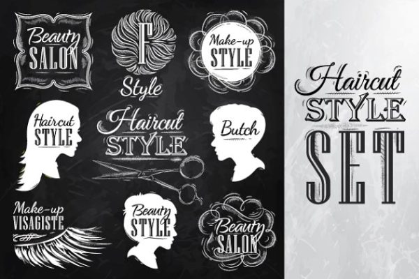 美容美发复古风格素材精选 Beauty salon