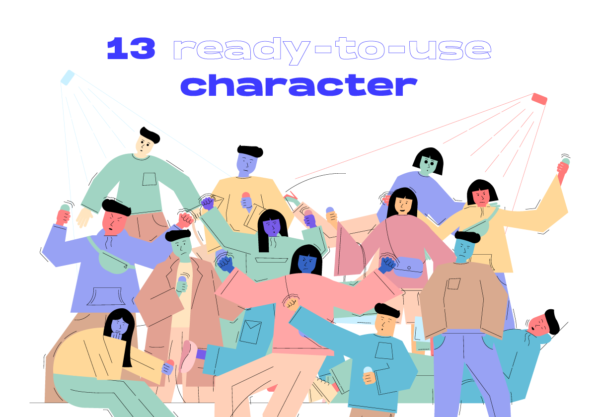 蚂蚁素材精选下午茶：社交媒体生活概念矢量插画素材精选文件[Ai]