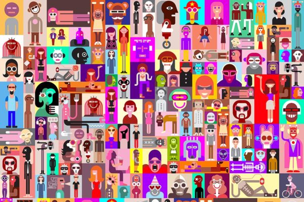 创意手绘人物头像矢量设计素材精选 Large Set of People Portraits