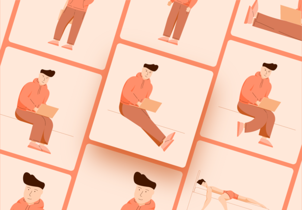 第一素材精选下午茶：自由职业者插图集[AI]