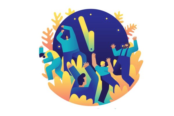 新年晚会倒计时矢量插画素材精选v3 New Year party countdown