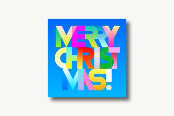 圣诞节主题装饰文字矢量图形素材精选 Merry Christmas decorative text (two options)