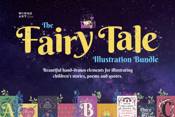 梦幻童话手绘矢量插画素材精选包 Fairy Tale Illustration Bundle