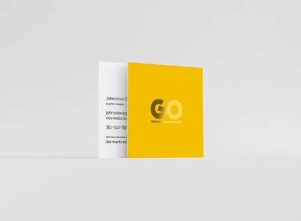 正方形特色名片模型