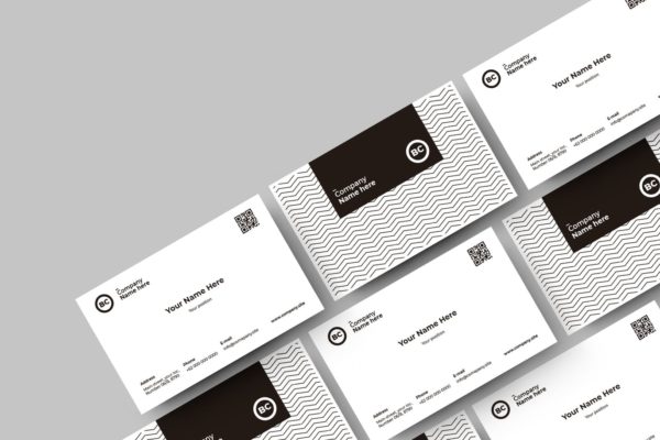 时尚优雅的高端多用途的商务商业质感名片设计模板精选-4