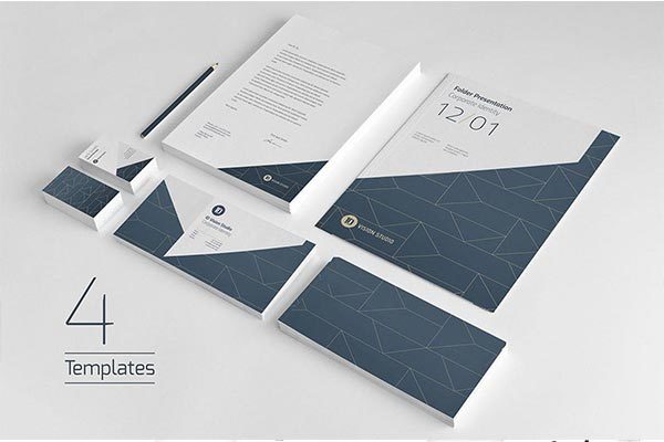 时尚高端简约多用途的企业形象VI设计模板精选（AI，EPS，INDD，PSD）