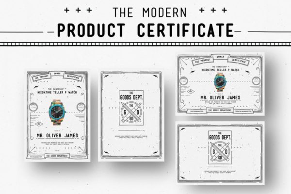 实用易用产品证书设计模板精选 Modern Product Certificate
