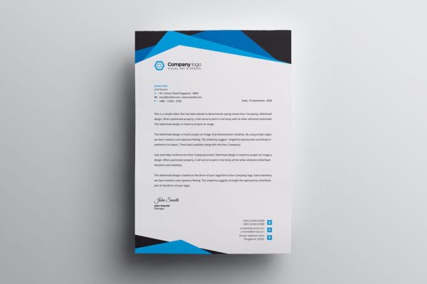 信息科技企业信封设计模板精选v2 Letterhead