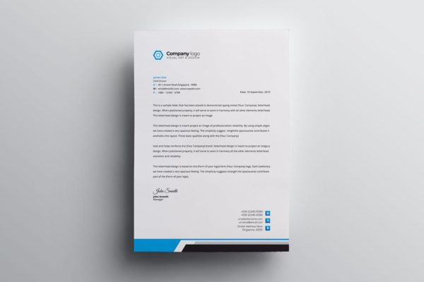 信息科技企业信封设计模板精选v1 Letterhead