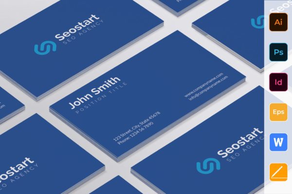 SEO/SEM推广服务企业名片设计模板精选 SEO Agency Business Card
