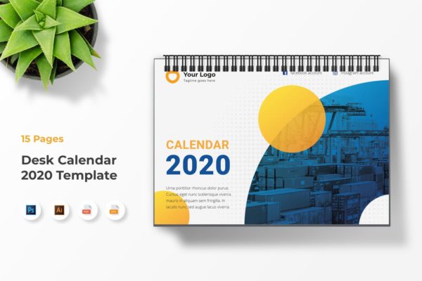物流企业定制2020年活页日历表设计模板精选 Calendar 2020