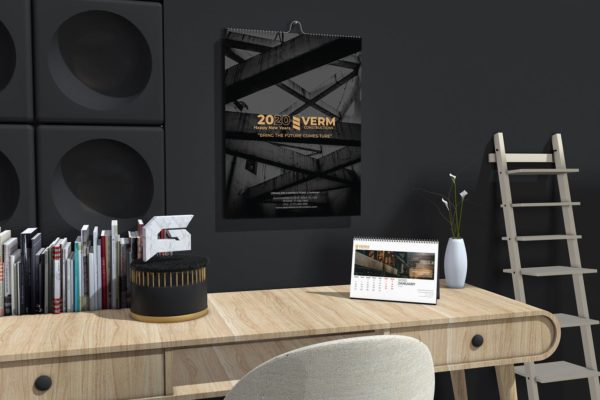 2020年建筑主题台历&挂墙日历表设计模板精选 Construction Wall & Table Calendar 2020