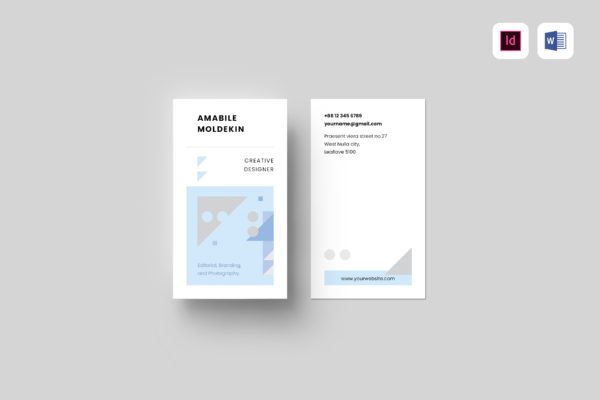 竖版企业名片设计模板精选 Business Card