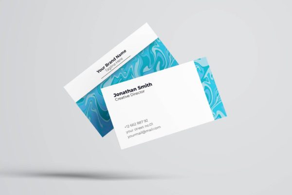 混合颜料肌理企业名片设计模板精选v37 Business Card Template.v37