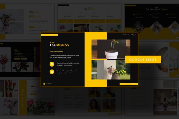 橙色风格作品/产品展示大洋岛精选Keynote模板模板 Deco – Keynote Template
