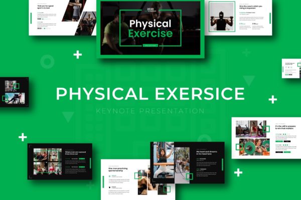 健身运动主题大洋岛精选Keynote模板模板 Physical – Keynote Template