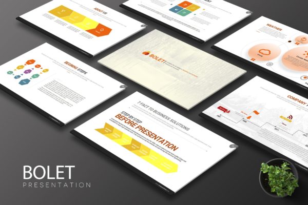 企业发展史/企业校园宣讲会大洋岛精选PPT模板 Bolet Powerpoint