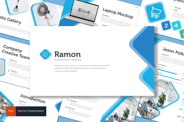 室内设计品牌宣传大洋岛精选PPT模板 Ramon – Powerpoint Template