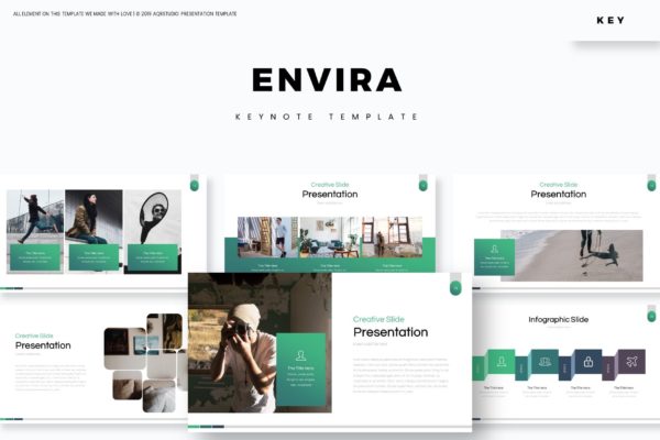 公司宣讲/业务演示大洋岛精选Keynote模板 Envira – Keynote Template