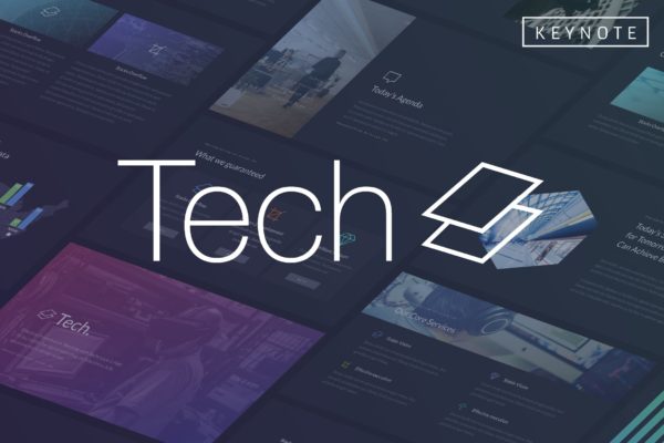 科技主题企业项目介绍大洋岛精选Keynote模板 Tech – Keynote Template