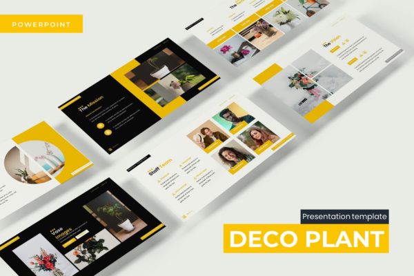 橙色风格产品展示大洋岛精选PPT模板 Deco – Powerpoint Template