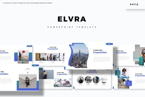 创意信息图表主题风格大洋岛精选PPT模板 Elvra – Powerpoint Template