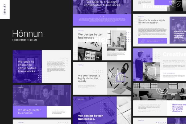 创意科技项目推介大洋岛精选Keynote模板模板 HONNUN – Creative Technology  Keynote Template