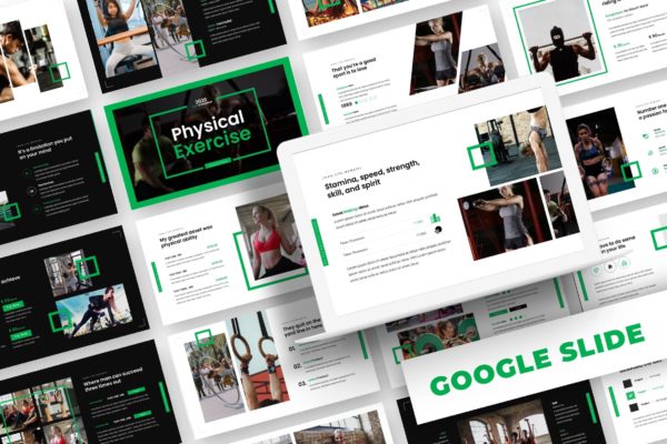 健身教程/健身俱乐部介绍大洋岛精选PPT模板 Physical – Powerpoint Template