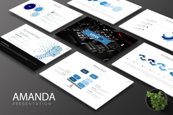 多用途企业宣传推广大洋岛精选Keynote模板模板 Amanda – Keynote Template