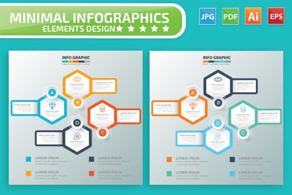 要点说明/重要特征信息图表矢量图形大洋岛精选素材v7 Infographic Elements Design
