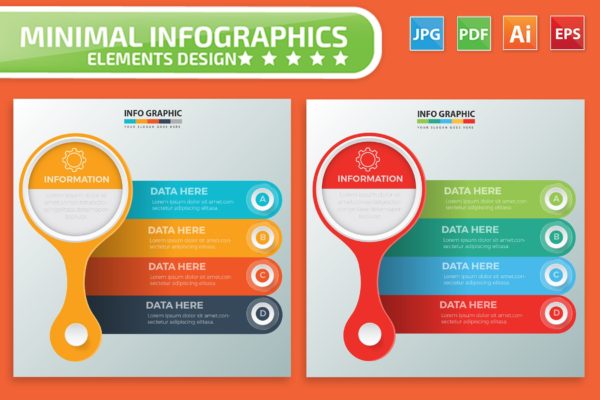 要点说明/重要特征信息图表矢量图形大洋岛精选素材v1 Infographic Elements Design
