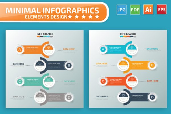 要点说明/重要特征信息图表矢量图形大洋岛精选素材v4 Infographic Elements Design